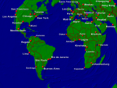 Atlantischer Ozean Städte + Grenzen 1600x1200